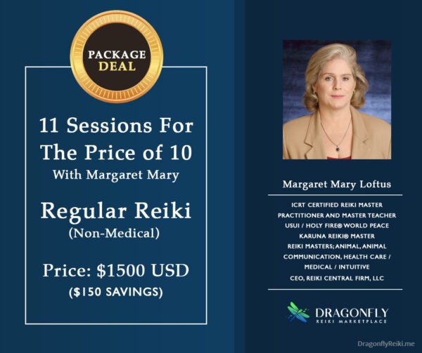 11 Sessions For The Price of 10 With Margaret Mary Regular Reiki (Non-Medical)